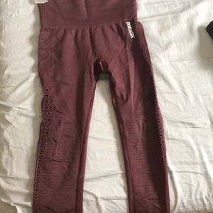 Gymshark burgundy leggings (small)